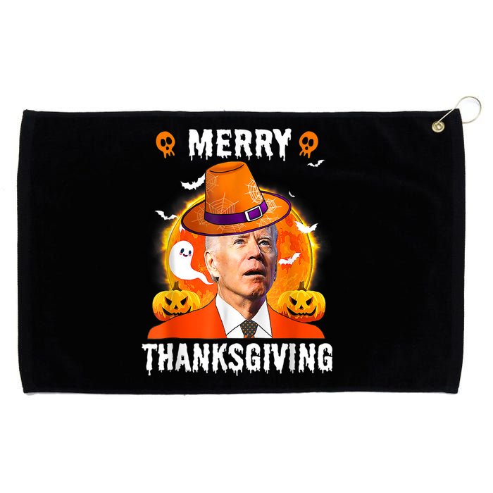 Funny Joe Biden Confused Merry Thanksgiving For Halloween Grommeted Golf Towel