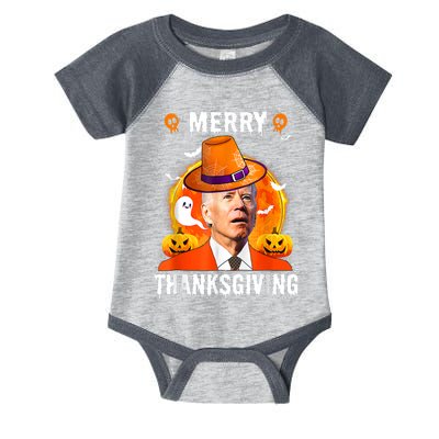 Funny Joe Biden Confused Merry Thanksgiving For Halloween Infant Baby Jersey Bodysuit