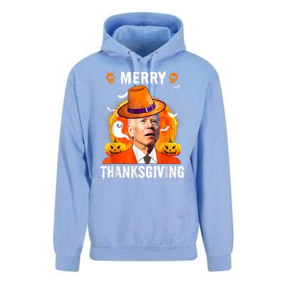 Funny Joe Biden Confused Merry Thanksgiving For Halloween Unisex Surf Hoodie