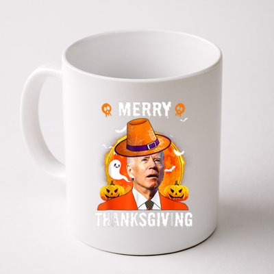 Funny Joe Biden Confused Merry Thanksgiving For Halloween Coffee Mug