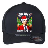 Funny Joe Biden Christmas Santa Hat Merry 4th Of Easter Xmas Flexfit Unipanel Trucker Cap