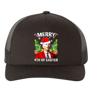 Funny Joe Biden Christmas Santa Hat Merry 4th Of Easter Xmas Yupoong Adult 5-Panel Trucker Hat