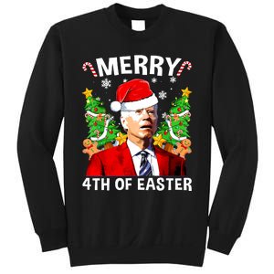 Funny Joe Biden Christmas Santa Hat Merry 4th Of Easter Xmas Sweatshirt