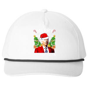 Funny Joe Biden Christmas Santa Hat Merry 4th Of Easter Xmas Snapback Five-Panel Rope Hat