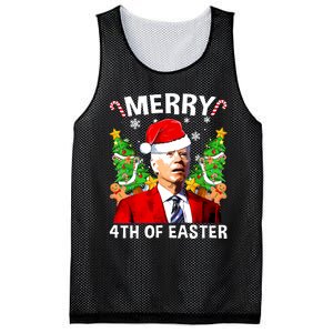 Funny Joe Biden Christmas Santa Hat Merry 4th Of Easter Xmas Mesh Reversible Basketball Jersey Tank