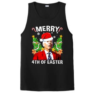 Funny Joe Biden Christmas Santa Hat Merry 4th Of Easter Xmas PosiCharge Competitor Tank