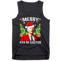 Funny Joe Biden Christmas Santa Hat Merry 4th Of Easter Xmas Tank Top