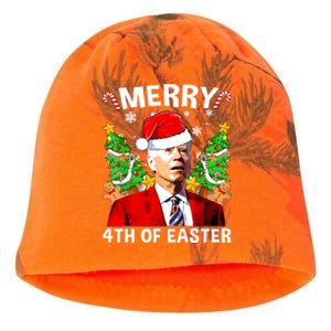 Funny Joe Biden Christmas Santa Hat Merry 4th Of Easter Xmas Kati - Camo Knit Beanie