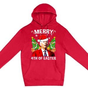 Funny Joe Biden Christmas Santa Hat Merry 4th Of Easter Xmas Premium Pullover Hoodie