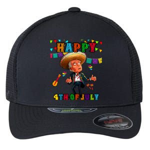 Funny Joe Biden Happy 4th Of July Surprise Cinco De Mayo Flexfit Unipanel Trucker Cap