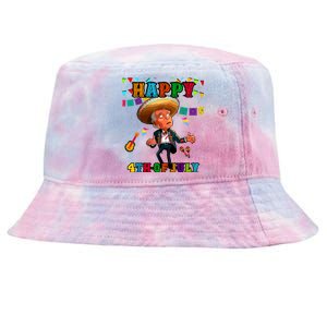 Funny Joe Biden Happy 4th Of July Surprise Cinco De Mayo Tie-Dyed Bucket Hat