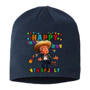 Funny Joe Biden Happy 4th Of July Surprise Cinco De Mayo Sustainable Beanie