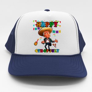 Funny Joe Biden Happy 4th Of July Surprise Cinco De Mayo Trucker Hat