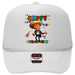 Funny Joe Biden Happy 4th Of July Surprise Cinco De Mayo High Crown Mesh Back Trucker Hat