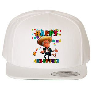 Funny Joe Biden Happy 4th Of July Surprise Cinco De Mayo Wool Snapback Cap