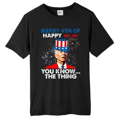 Funny Joe Biden Merry 4th Of You Know..The Thing 4th Of July Tall Fusion ChromaSoft Performance T-Shirt