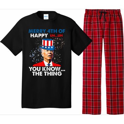 Funny Joe Biden Merry 4th Of You Know..The Thing 4th Of July Pajama Set