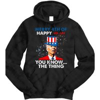 Funny Joe Biden Merry 4th Of You Know..The Thing 4th Of July Tie Dye Hoodie