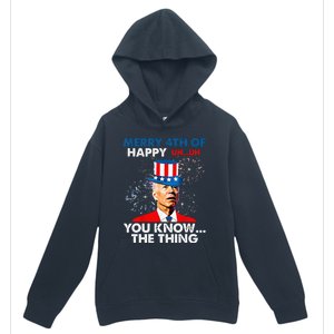 Funny Joe Biden Merry 4th Of You Know..The Thing 4th Of July Urban Pullover Hoodie