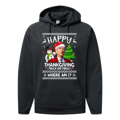 Funny Joe Biden Happy Easter Ugly Christmas Sweater Anti Performance Fleece Hoodie