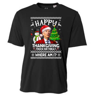 Funny Joe Biden Happy Easter Ugly Christmas Sweater Anti Cooling Performance Crew T-Shirt