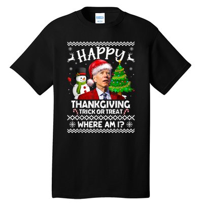 Funny Joe Biden Happy Easter Ugly Christmas Sweater Anti Tall T-Shirt