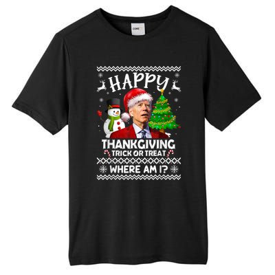 Funny Joe Biden Happy Easter Ugly Christmas Sweater Anti Tall Fusion ChromaSoft Performance T-Shirt