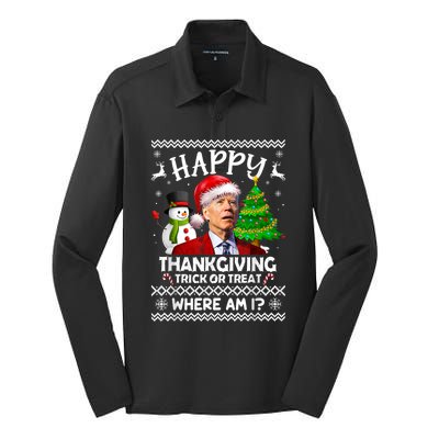 Funny Joe Biden Happy Easter Ugly Christmas Sweater Anti Silk Touch Performance Long Sleeve Polo