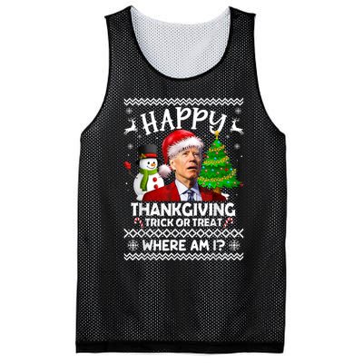 Funny Joe Biden Happy Easter Ugly Christmas Sweater Anti Mesh Reversible Basketball Jersey Tank