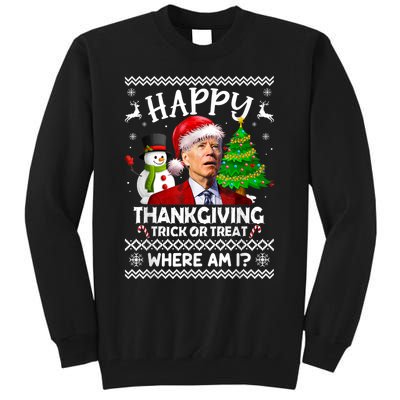 Funny Joe Biden Happy Easter Ugly Christmas Sweater Anti Tall Sweatshirt