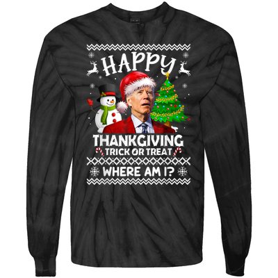 Funny Joe Biden Happy Easter Ugly Christmas Sweater Anti Tie-Dye Long Sleeve Shirt