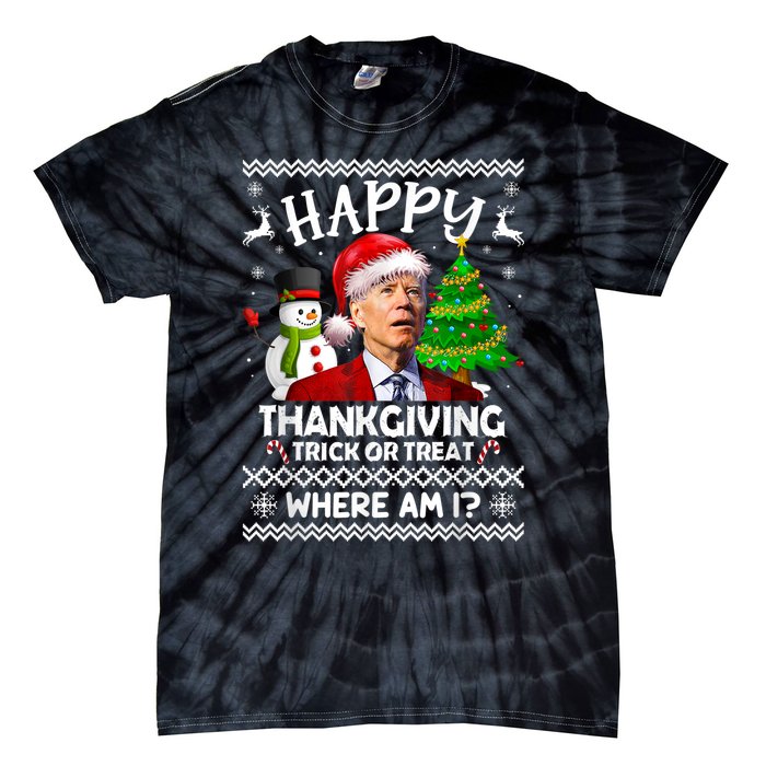 Funny Joe Biden Happy Easter Ugly Christmas Sweater Anti Tie-Dye T-Shirt