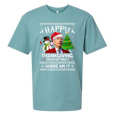 Funny Joe Biden Happy Easter Ugly Christmas Sweater Anti Sueded Cloud Jersey T-Shirt