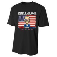 Funny Joe Biden Merry 4th Of Easter Design Fourth Of July Performance Sprint T-Shirt