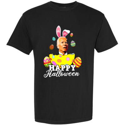 Funny Joe Biden Happy Halloween Confused Easter Biden Bunny Garment-Dyed Heavyweight T-Shirt