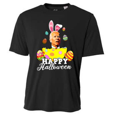 Funny Joe Biden Happy Halloween Confused Easter Biden Bunny Cooling Performance Crew T-Shirt