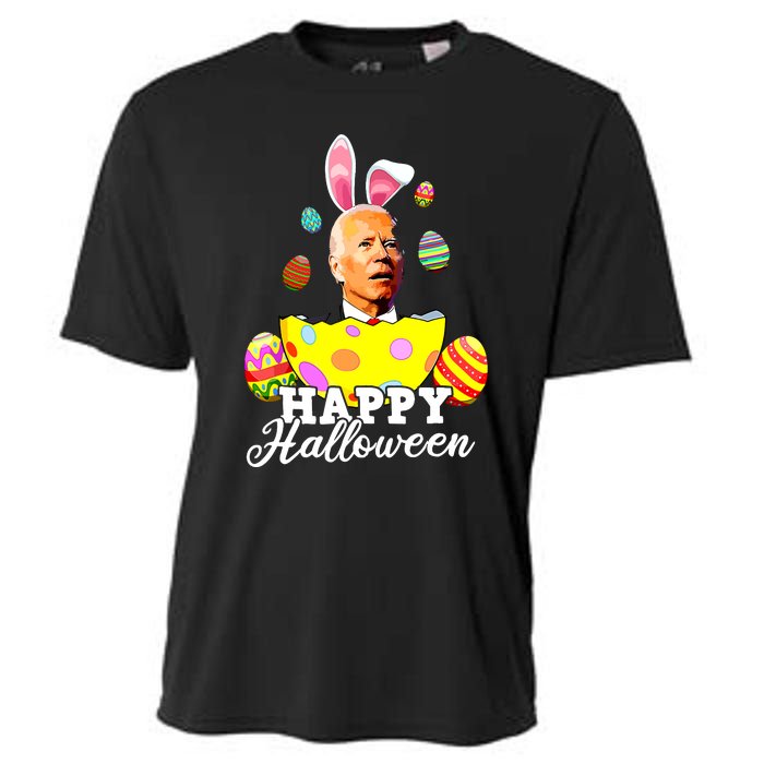 Funny Joe Biden Happy Halloween Confused Easter Biden Bunny Cooling Performance Crew T-Shirt