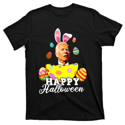 Funny Joe Biden Happy Halloween Confused Easter Biden Bunny T-Shirt