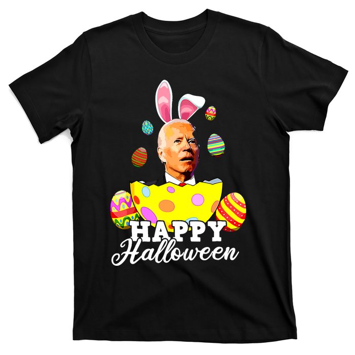 Funny Joe Biden Happy Halloween Confused Easter Biden Bunny T-Shirt