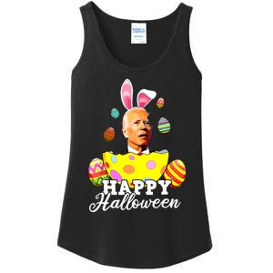 Funny Joe Biden Happy Halloween Confused Easter Biden Bunny Ladies Essential Tank