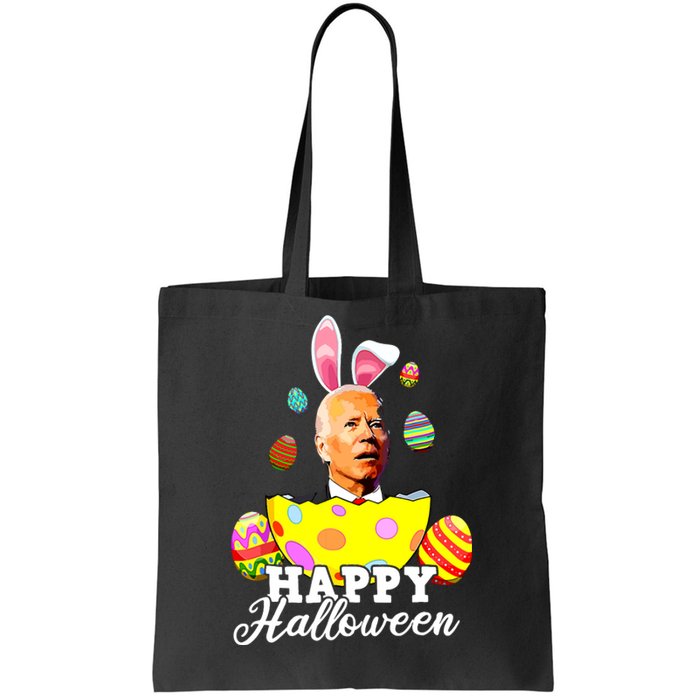 Funny Joe Biden Happy Halloween Confused Easter Biden Bunny Tote Bag