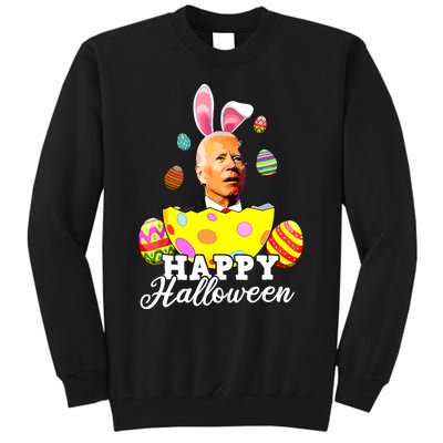 Funny Joe Biden Happy Halloween Confused Easter Biden Bunny Tall Sweatshirt