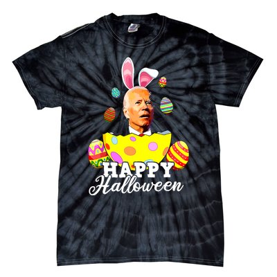 Funny Joe Biden Happy Halloween Confused Easter Biden Bunny Tie-Dye T-Shirt