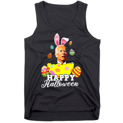 Funny Joe Biden Happy Halloween Confused Easter Biden Bunny Tank Top