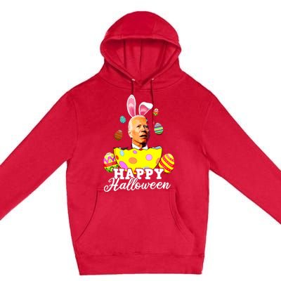 Funny Joe Biden Happy Halloween Confused Easter Biden Bunny Premium Pullover Hoodie