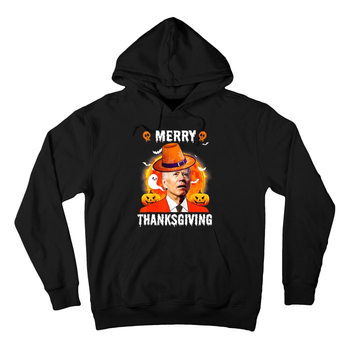 Funny Joe Biden Confused Merry Thanksgiving For Halloween Hoodie