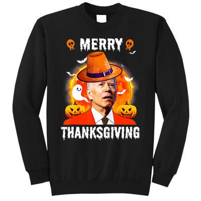 Funny Joe Biden Confused Merry Thanksgiving For Halloween Sweatshirt