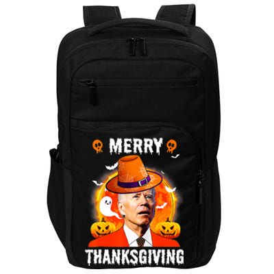 Funny Joe Biden Confused Merry Thanksgiving For Halloween Impact Tech Backpack