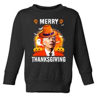 Funny Joe Biden Confused Merry Thanksgiving For Halloween Toddler Sweatshirt