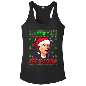 Funny Joe Biden Happy 4th Of Easter Ugly Christmas Funny Ladies PosiCharge Competitor Racerback Tank